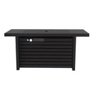 Outdoor Fire Pit Table & Lid - Black by HouseOfZazla
