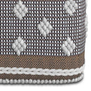 Mapleton - Outdoor / Indoor Pouf - Beige Gray / White