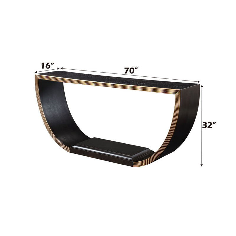 Maceo - Console Table - Black & Gold, photo 4 of 5