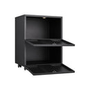 Office Furniture Copier Cabinet 2 Door Steel Copier Stand Mobile Pedestal File Printer Stand - Black by HouseOfZazla