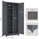 Gray And Metal Storage Cabinet by HouseOfZazla