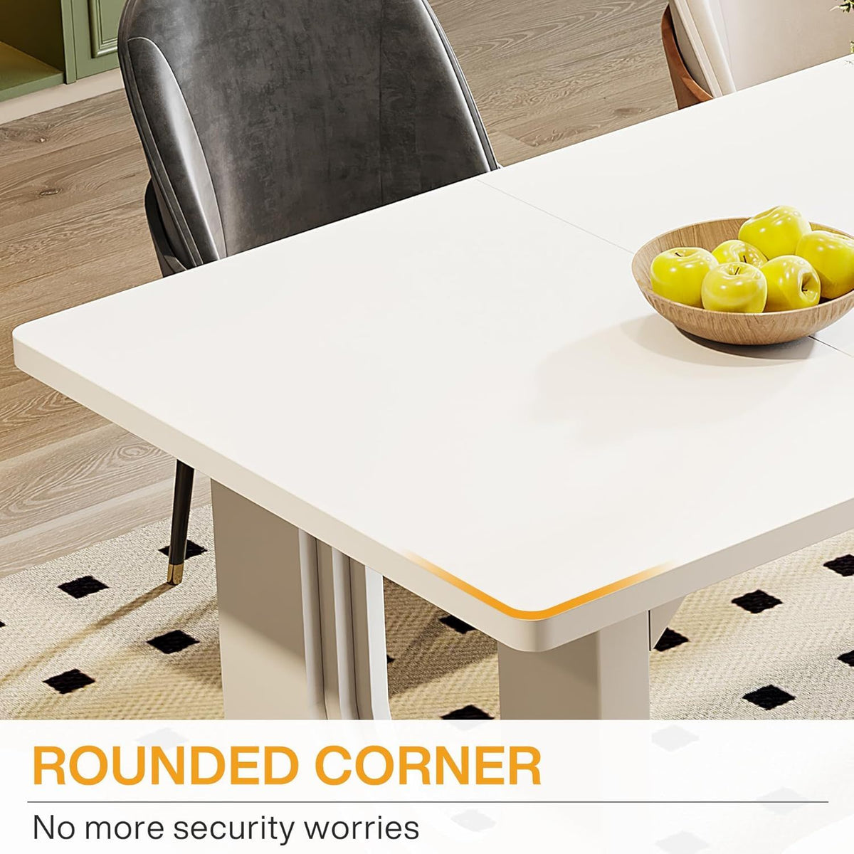 Rectangular Dining Table For 6 - 8 People With Pedestal Base, photo 16 of 23