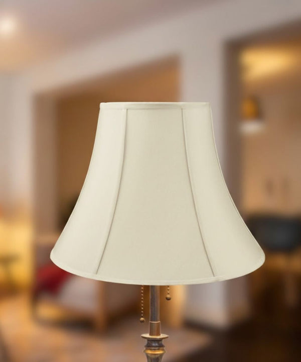 20"W x 15"H Egg Shell Shantung Bell Lampshade, photo 2 of 5