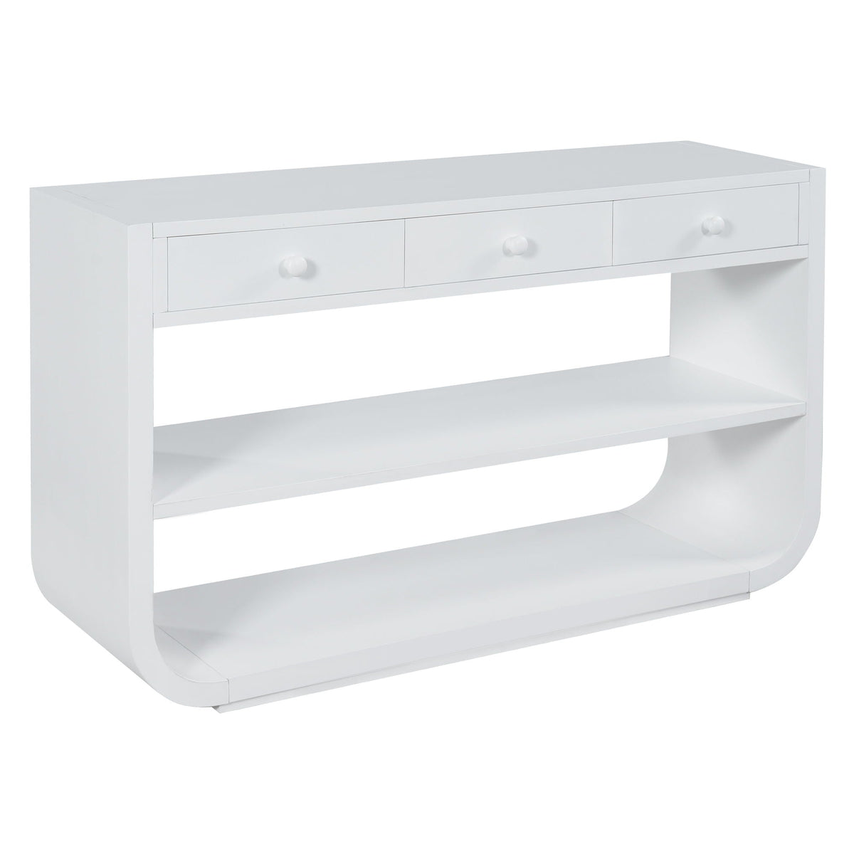 Console Table With 3 Soft Close Drawers & 2 Open Shelves, photo 38 of 40