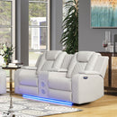 Benz - Power Reclining Loveseat With LED Lighting And Built In USB by HouseOfZazla