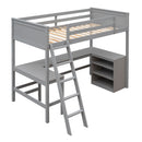 Loft Bed With Shelves With Desk by HouseOfZazla