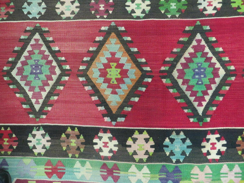 7' X 9' Vintage Turkish Kilim Handmade Flat Weave Wool Rug Veg Dye Nice