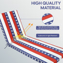2 Piece Outdoor Chaise Lounge Cushion Set, Replacement Cushions For Patio Furniture, Flag - Red Striped by HouseOfZazla
