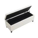 Button-Tufted Storage Ottoman With Safety Close Hinge by HouseOfZazla