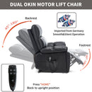 Black Leatheraire Heat Massage Recliner