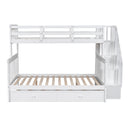 Bunk Bed With Twin Size Trundle, Storage And Guard Rail For Bedroom by Unique Piece Furniture