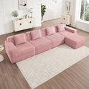 Modular 4 Seat L Shape Sectional Boneless Sofa