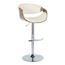 Symphony - Mid Century Modern Adjustable Barstool With Swivel & Rounded T Footrest (Set of 2) by HouseOfZazla