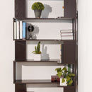Ox Blood - Red 90Cm L-Shaped Freestanding Corner Bookshelf With Anti Tip Safety, Storage Cabinet For Living Room - Ox Blood Red by HouseOfZazla