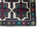 3 X 4.4 Vintage Handmade Tribal Wool Rug Balouchi Rug Afghan Rug Red Beige Green