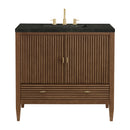 James Martin Myrrin 36" Single Bathroom Vanity, Mid-Century Walnut