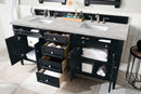 James Martin Brittany 72" Double Bathroom Vanity, Black Onyx