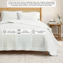 100% Cotton Honeycomb Waffle Garment Washed Quilt Set - Genevieve Collection by Great Bay Home