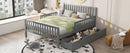 Platform Bed With Guardrails On Both Sides And 2 Storage Drawers by HouseOfZazla