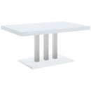 Creston - 5 Piece Dining Set With Upholstered Chairs - Gloss White by HouseOfZazla