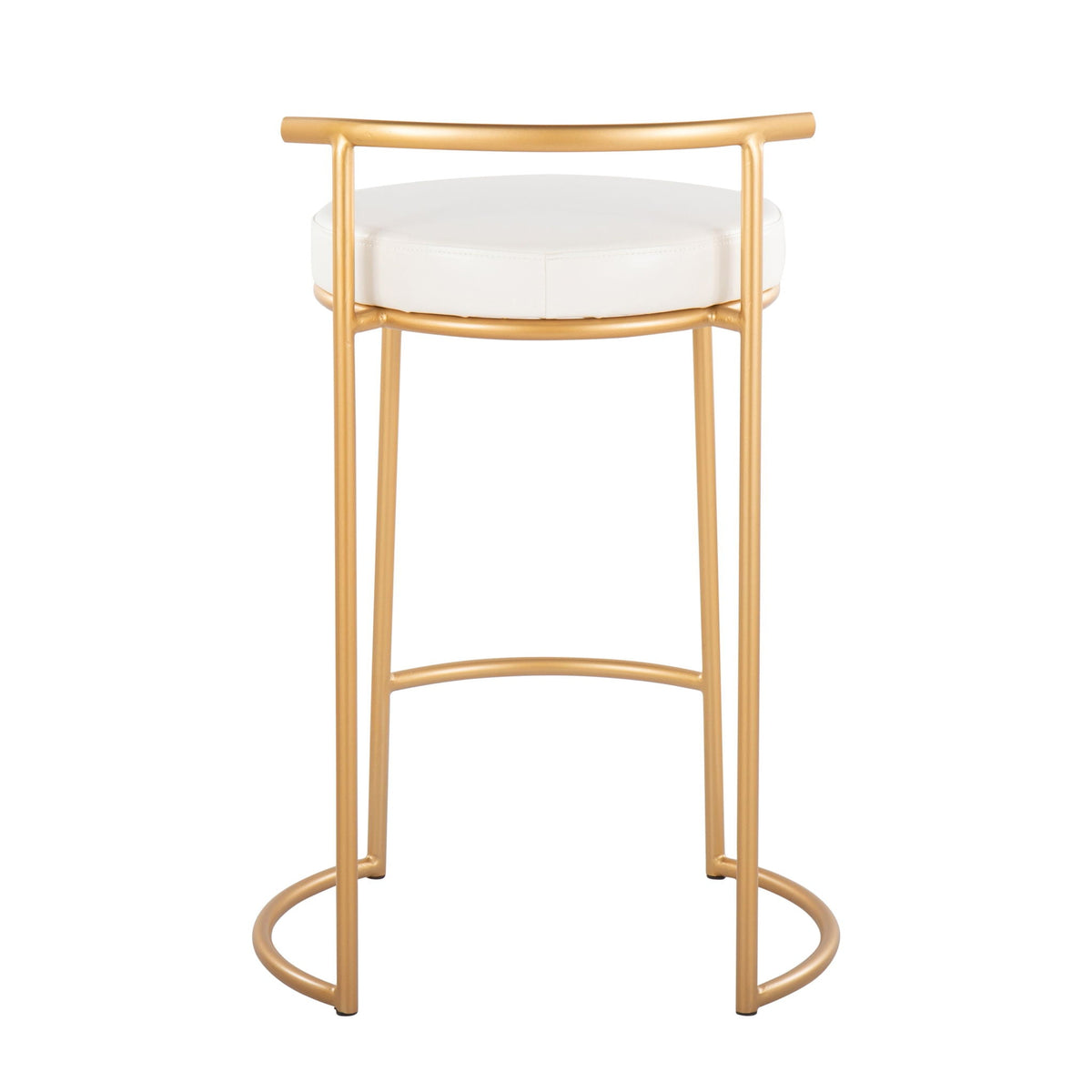 Fuji - Round Contemporary Fixed Height Counter Stool (Set of 2), photo 8 of 10