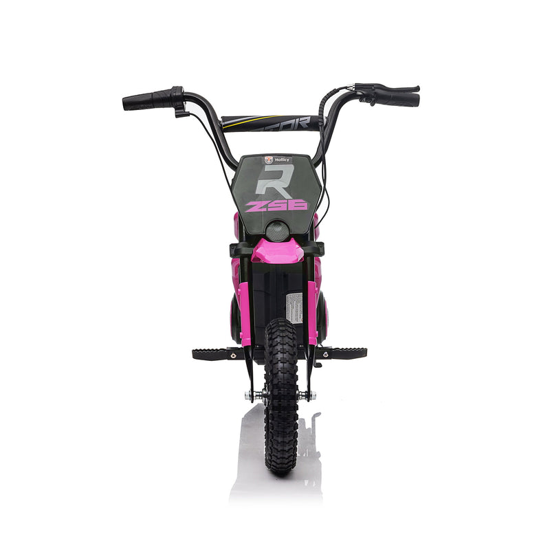 24V14ah Kids Ride On 24V Electric Toy Motocross Motorcycle Dirt Bike-XXL large,Speeds up to 14.29MPH,Dual Suspension, Hand-Operated Dual Brakes, Twist Grip Throttle, Authentic Motocross Bike Geometry