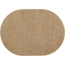 5-Piece Farmhouse Dining Table Set Wood Round Extendable Dining Table and 4 Upholstered Dining Chairs (Oak Natural Wood + Antique White)