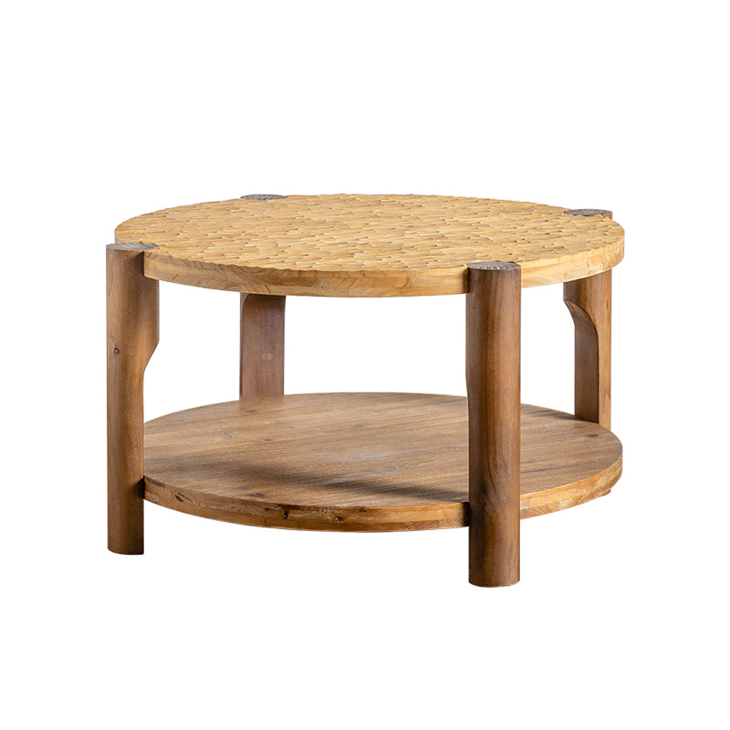 Round Coffee Table with Solid Wood for Living Room, photo 6 of 7