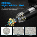 4.3Inch LCD Digital Microscope 1000X 1080P Photo Video Error Coin Magnifier with 8 Dimmable LED Lights PC Views Compatible with MacOS Windows Included