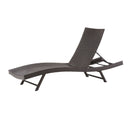 Kauai - Modern Style Wicker Chaise Lounge - Brown Multi by HouseOfZazla
