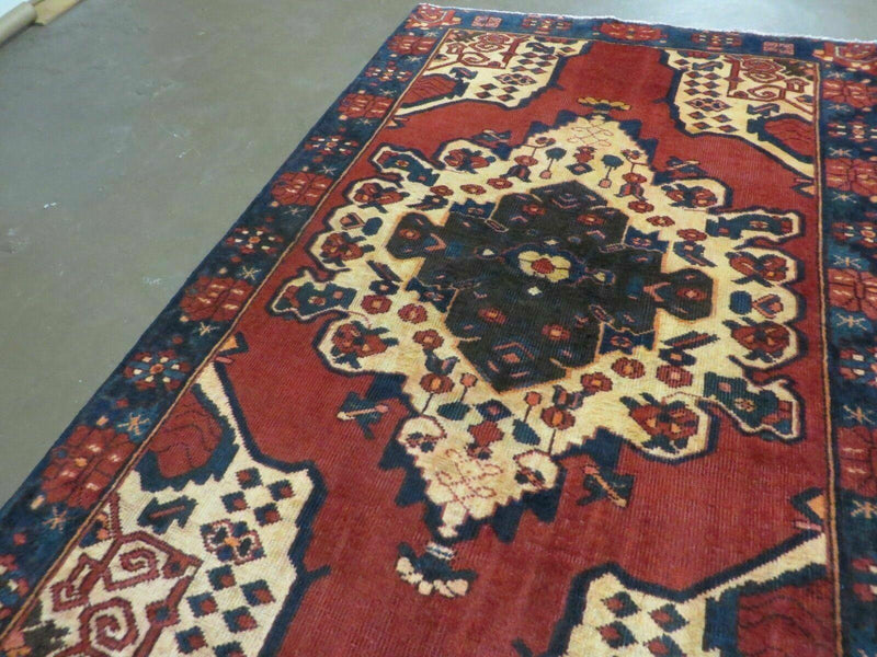 4' X 7' Antique 1920 Handmade Turkish Wool Rug Veg Dye Nice