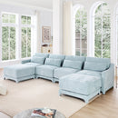 Stylish Sofa With Ottoman And Lumbar Pillows, Ergonomic Design by HouseOfZazla