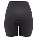 Women Maternity Shorts Seamless Pregnancy Underwear Shapewear Fitness Yoga Running Shorts High Waist Over The Belly Pants with Two Side Pockets