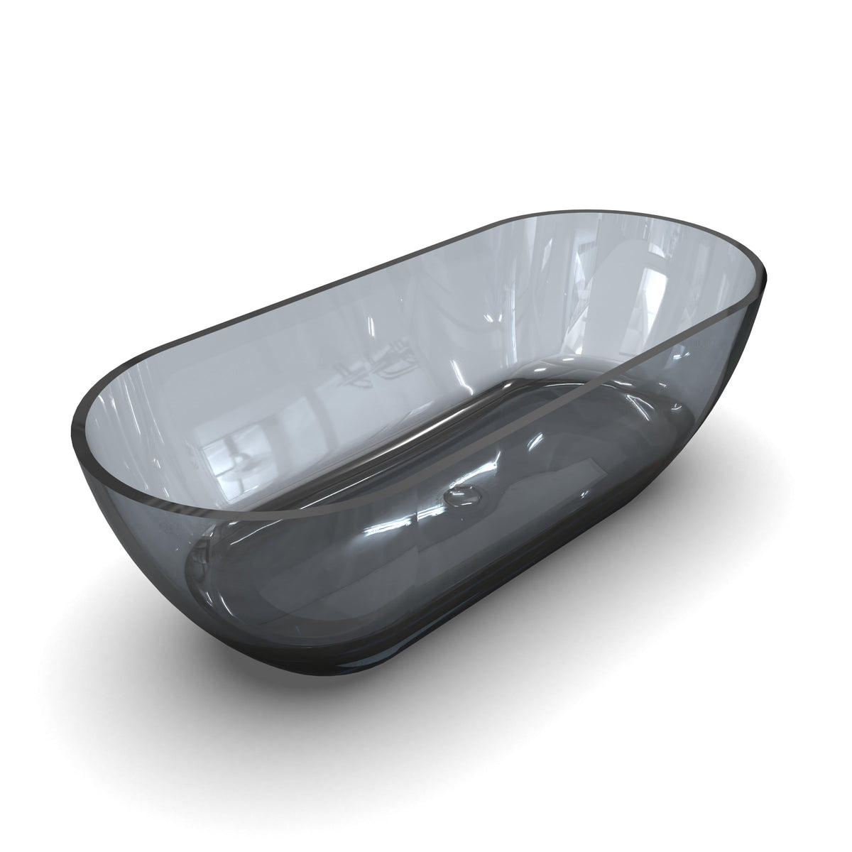 68.9 Inch Translucent Freestanding Bathtub, photo 4 of 8