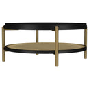 Benson - Round Table With Storage Shelf by HouseOfZazla