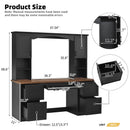 ON-Trend Farmhouse Arched Computer Desk with Hutch