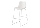 Bar Height Office Chair with Curved Backrest and Leather-Look Upholstery by HouseOfZazla