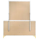 James - 6 Drawer Dresser With Mirror - White by HouseOfZazla