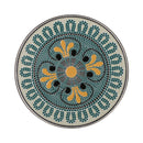 Outdoor Side Table With Tile Mosaic Table Top - Black