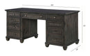 Sutton Place - Executive Desk - Weathered Charcoal