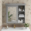 Wall Mounted Bathroom Medicine Cabinet With Mirror And Adjustable Storage With Soft Close Hinges by Unique Piece Furniture
