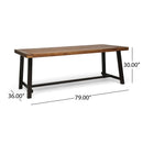 Equilibrium Outdoor Dining Table with Wooden Frame and Slat Top by HouseOfZazla