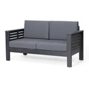 Acacia Wood Loveseat And Coffee Table Set With Cushions by HouseOfZazla