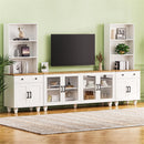 Farmhouse TV Stand With Solid Wood Gourd Shaped Legs For TVs Up To 70" by HouseOfZazla