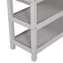 Loft Bed With Storage Shelves And Under Bed Desk by Unique Piece Furniture