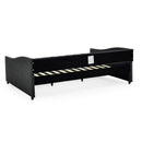Upholstered Tufted Daybed With 2 Drawers, Waved Arms by Unique Piece Furniture