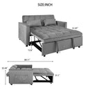 3 In 1 Pull Out Couch Convertible Sofa Bed With Reclining Backrest by Unique Piece Furniture