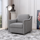 360 Degree Swivel Armchair, Skin Friendly Fabric, Ergonomic Design, Brass Nail Decorative Armchair by Unique Piece Furniture