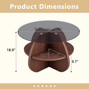 Creative Cross-Structure Round Coffee Table with Glass Top by HouseOfZazla