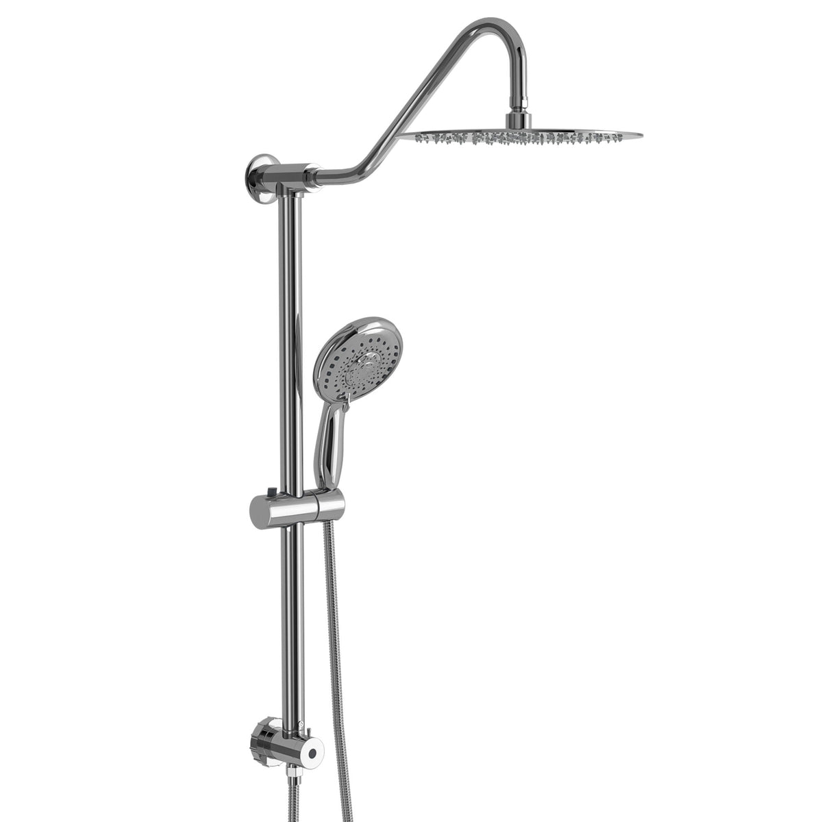 Shower System With 5 Function Rain Hand Shower And Slide Bar Combo, photo 2 of 25